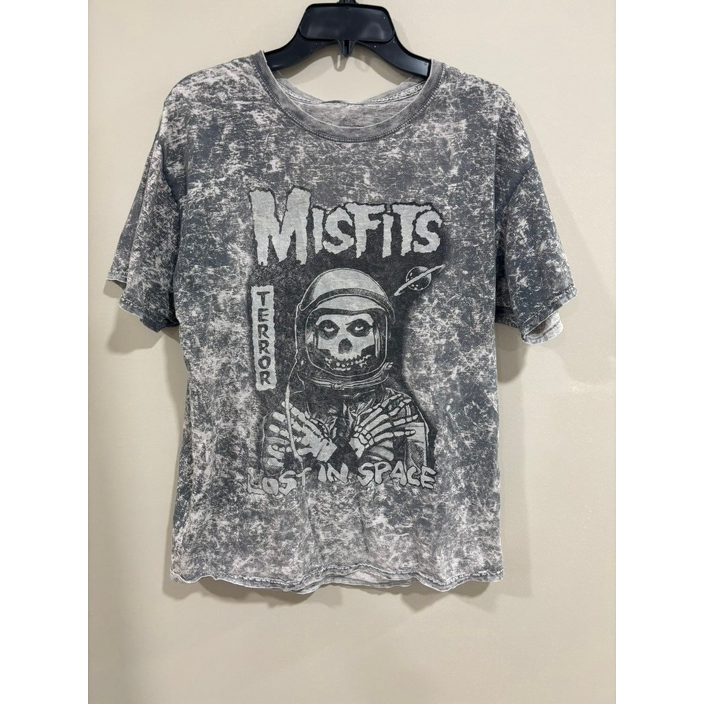 Misfits Lost In Space Shirt L Acid Wash Grunge Gothic Punk Band Tee Vintage Styl